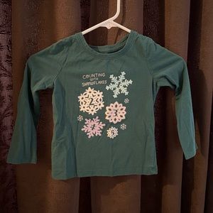 Girls snowflakes long sleeve top/shirt